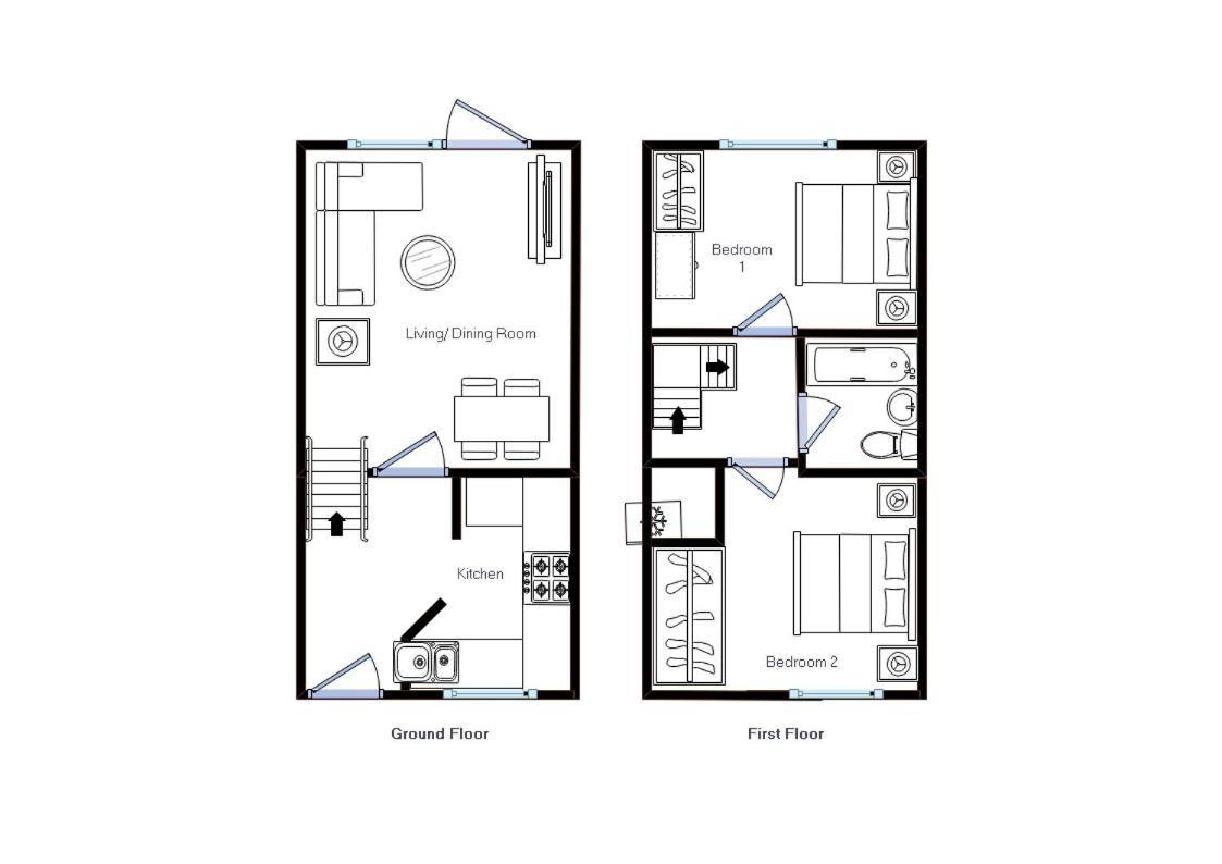 Modern 2 Bed House Sleeps 6 Southam Town Centre - Inspire Homes Ltd Dış mekan fotoğraf